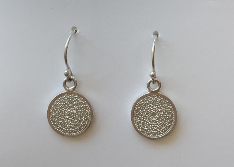 Meli Extra Small Silver Earrings Filigree